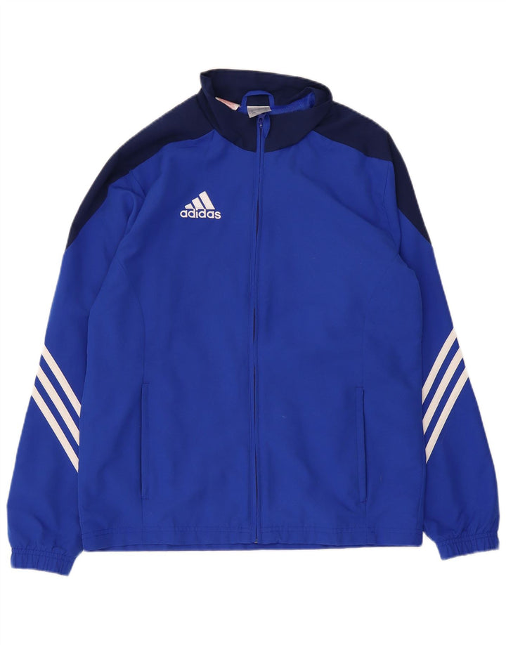 Giacca da tuta da ragazzo Adidas 15-16 anni XL Blu Colourblock Poliestere