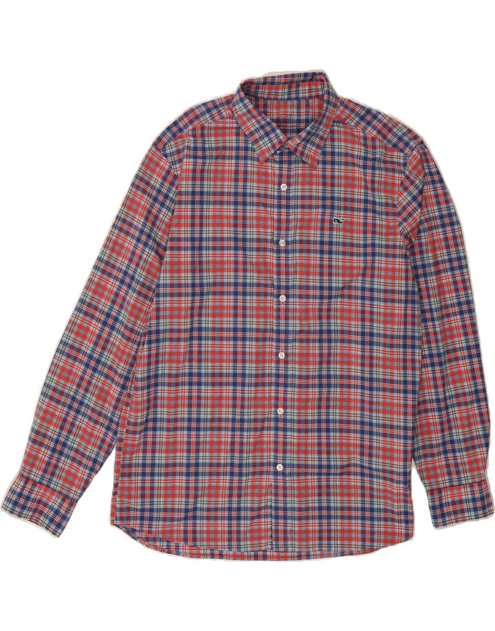 VINEYARD VINES Mens Shirt Large Multicoloured Check Nylon Vintage Vineyard Vines and Second-Hand Vineyard Vines from Messina Hembry 