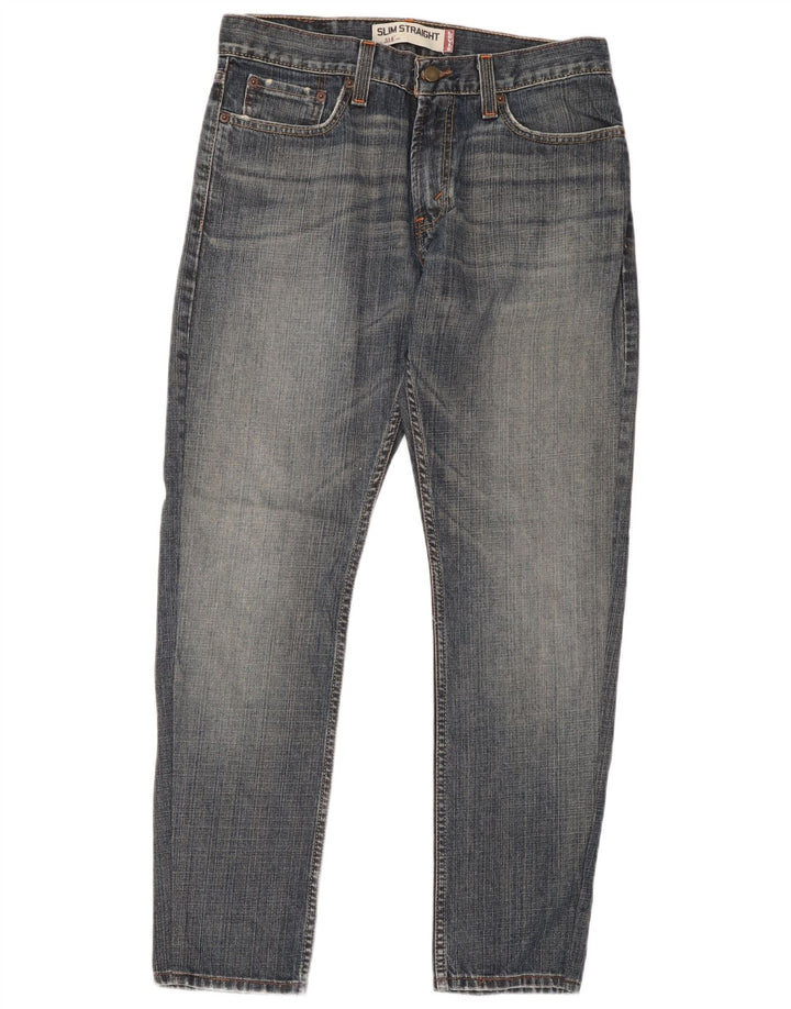 Levi's Uomo 514 Slim Jeans dritti W32 L30 Cotone Blu