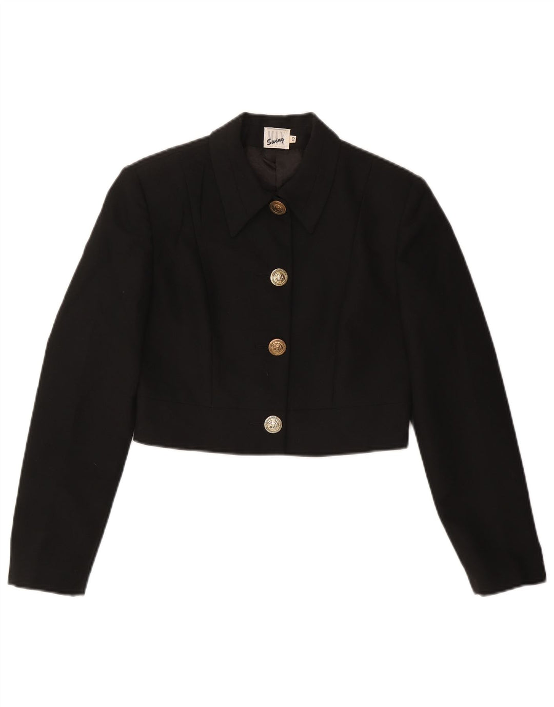 Giacca Bolero Donna VINTAGE IT 42 Viscosa Media Nera