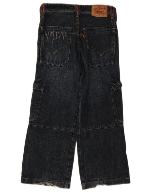 Levi's Ragazzi Jeans cargo a gamba larga effetto invecchiato 9-10 anni W24 L20 Blu