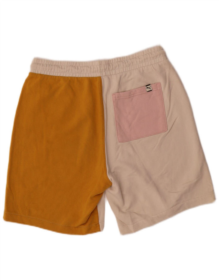 Pantaloncini sportivi da uomo Puma medi in cotone color block multicolore