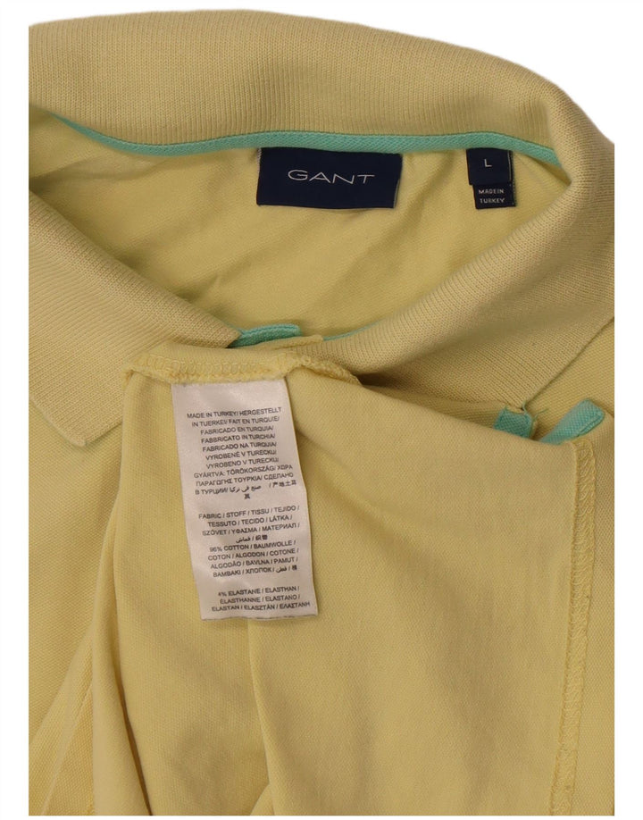 Polo GANT da uomo grande in cotone giallo