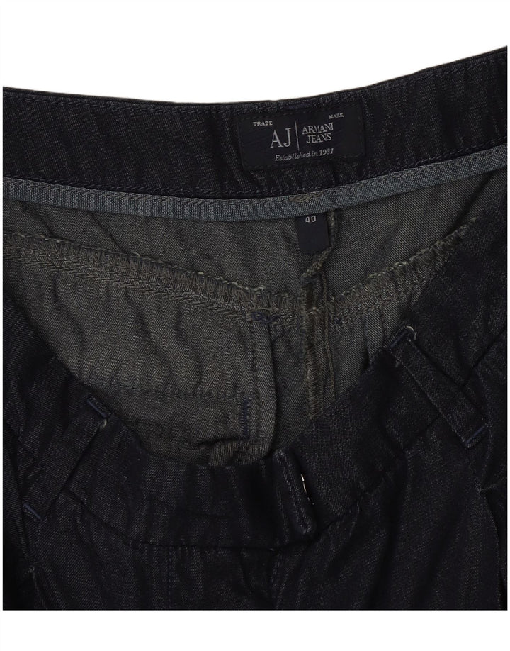 Jeans dritti da donna Armani IT 40 piccoli W30 L25 blu navy