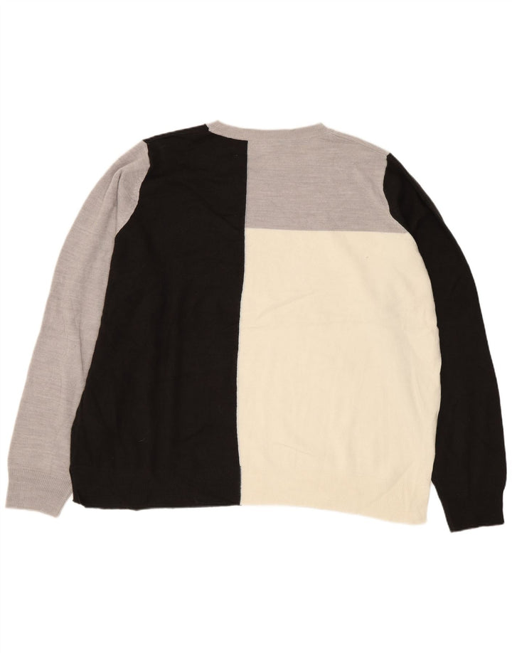 MARKS & SPENCER maglione da donna con scollo a barca UK 18 XL multicolore