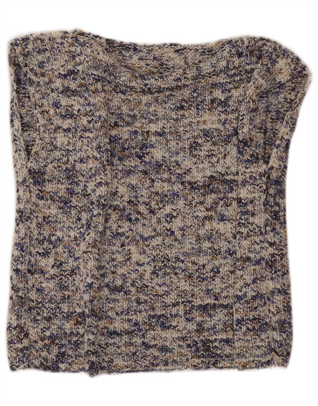 Canotta vintage da donna, taglia UK 14, grande, multicolore, chiazzata