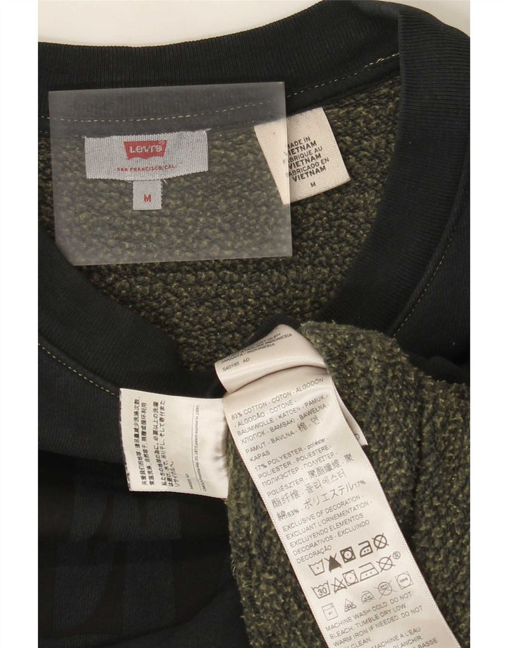 Levi's Donna Felpa Corta Oversize Maglione UK 14 Medio Blu Navy