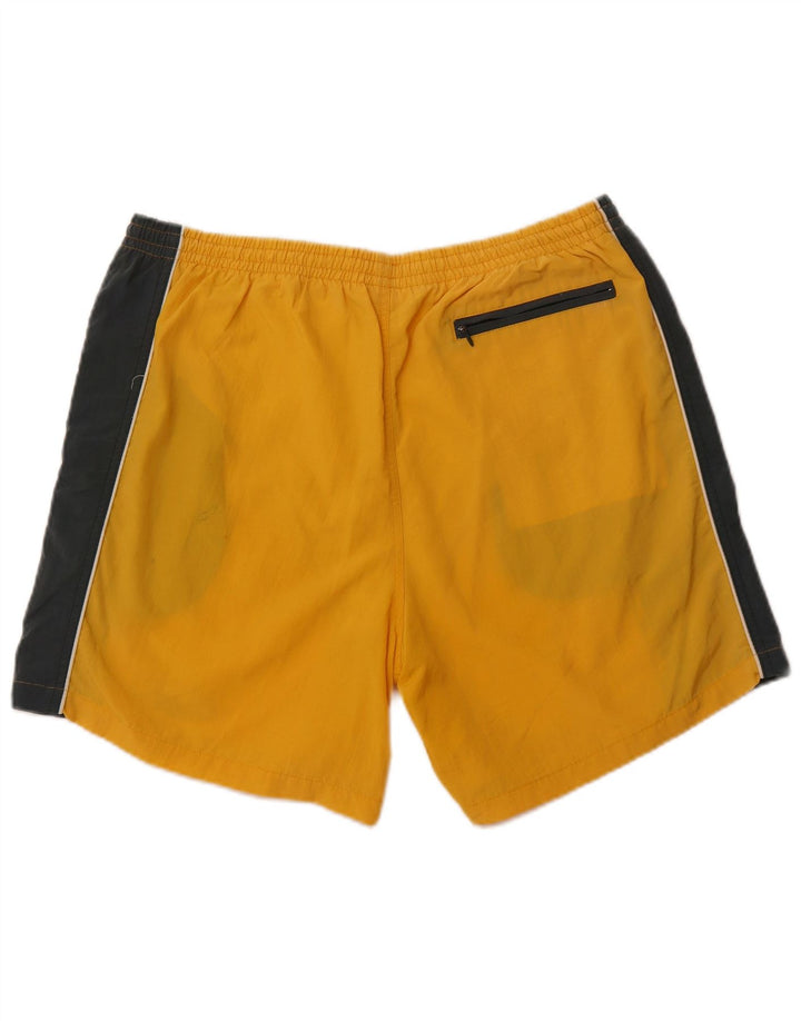 Pantaloncini da bagno da uomo RUSSELL ATHLETIC XL in nylon color block giallo