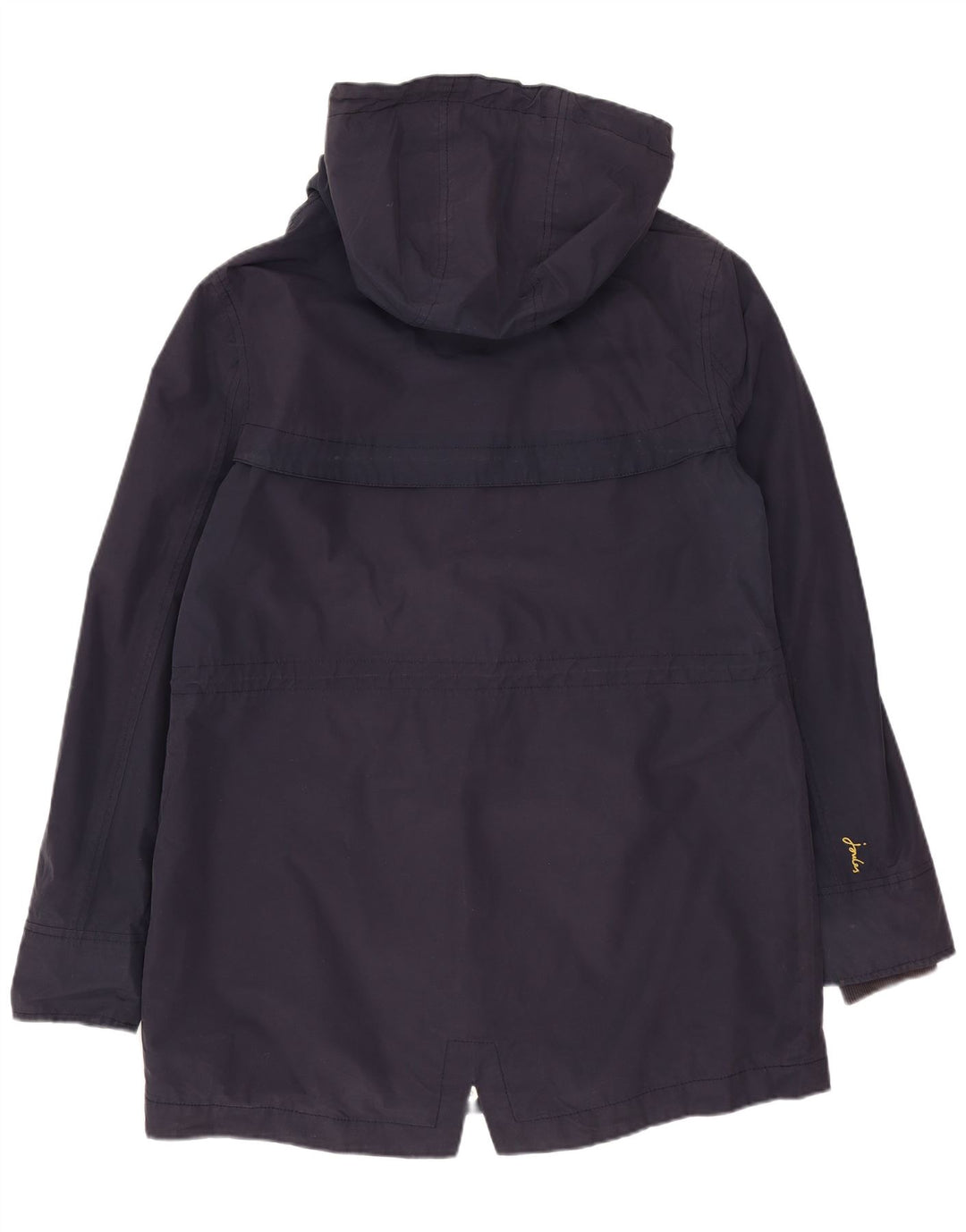 Giacca antipioggia oversize con cappuccio da donna Joules UK 8 piccola in cotone blu navy