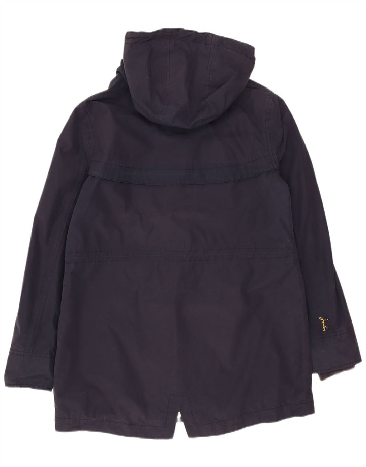 Giacca antipioggia oversize con cappuccio da donna Joules UK 8 piccola in cotone blu navy