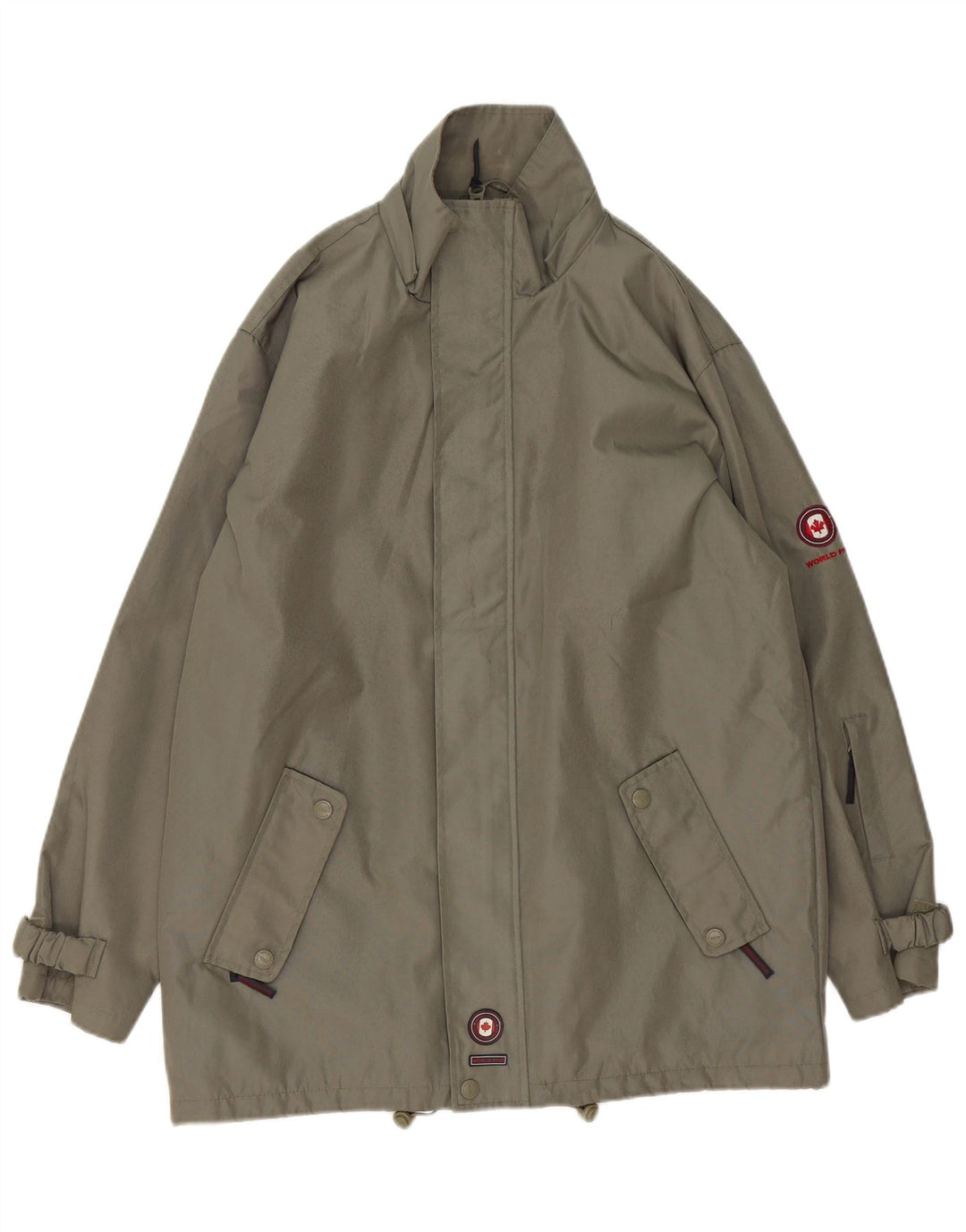 Giacca antipioggia da uomo VINTAGE UK 38 Poliestere kaki medio