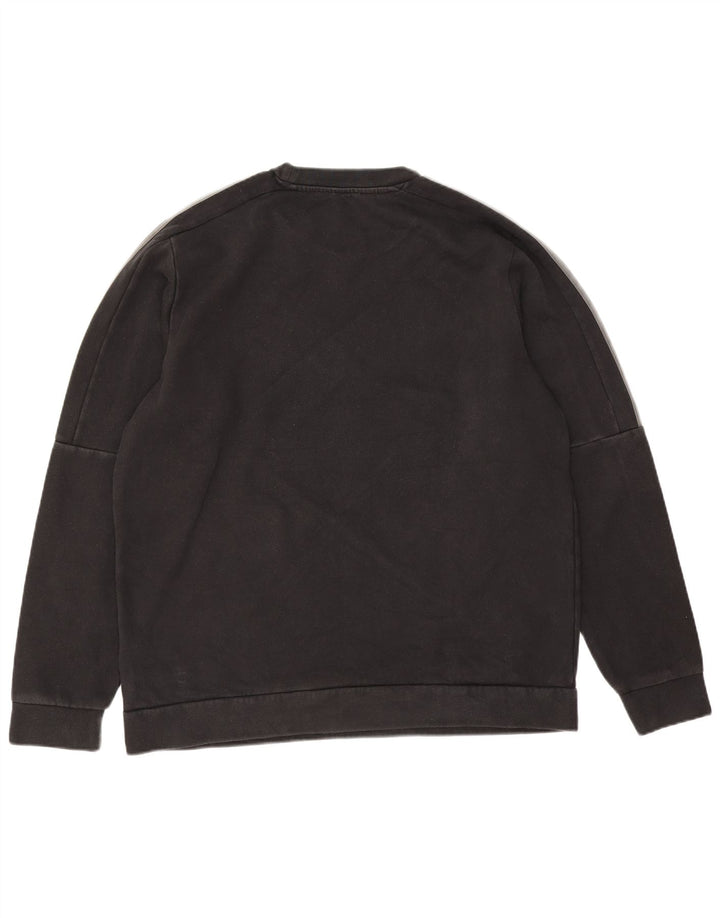 Felpa Adidas Uomo Maglione Grande Cotone Nero