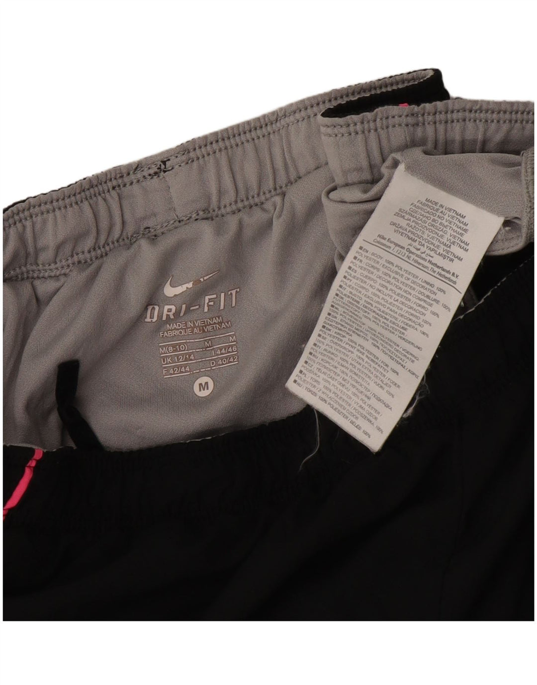 Pantaloncini sportivi Nike Dri Fit da donna UK 12/14 poliestere nero medio