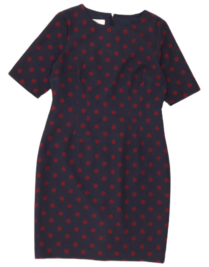 Abito tubino da donna Hobbs UK 14 poliestere maculato medio blu navy