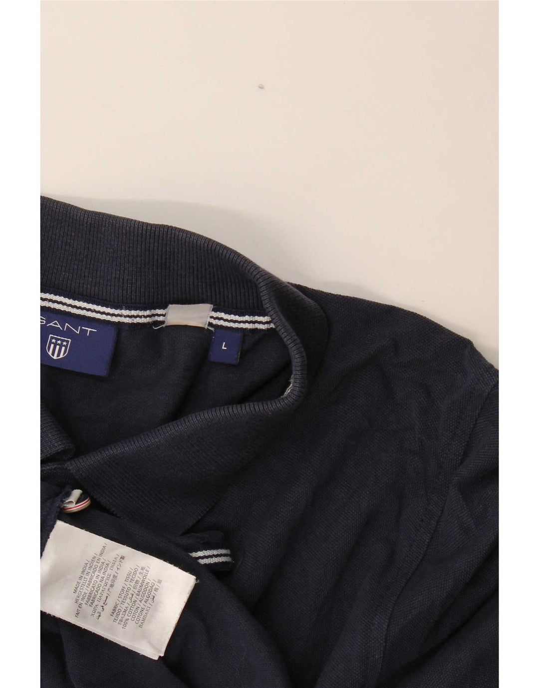 Polo da uomo Gant grande in cotone blu navy