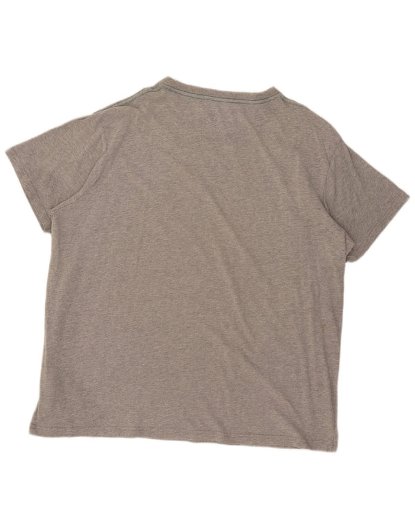 T-shirt grafica da uomo Weird Fish Top 4XL cotone chiazzato grigio