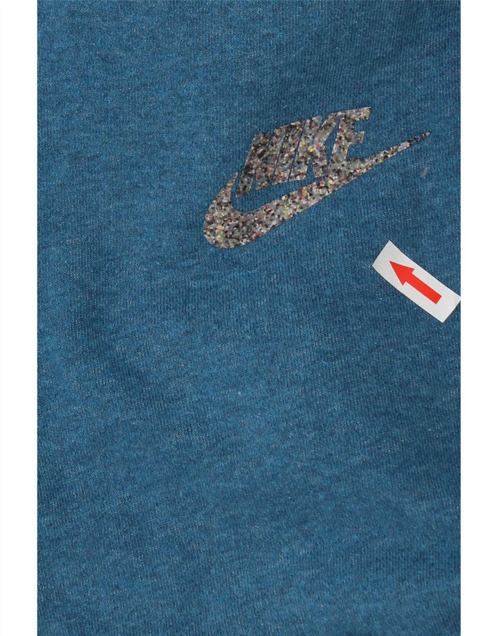 Felpa con cappuccio da uomo Nike Large in cotone blu