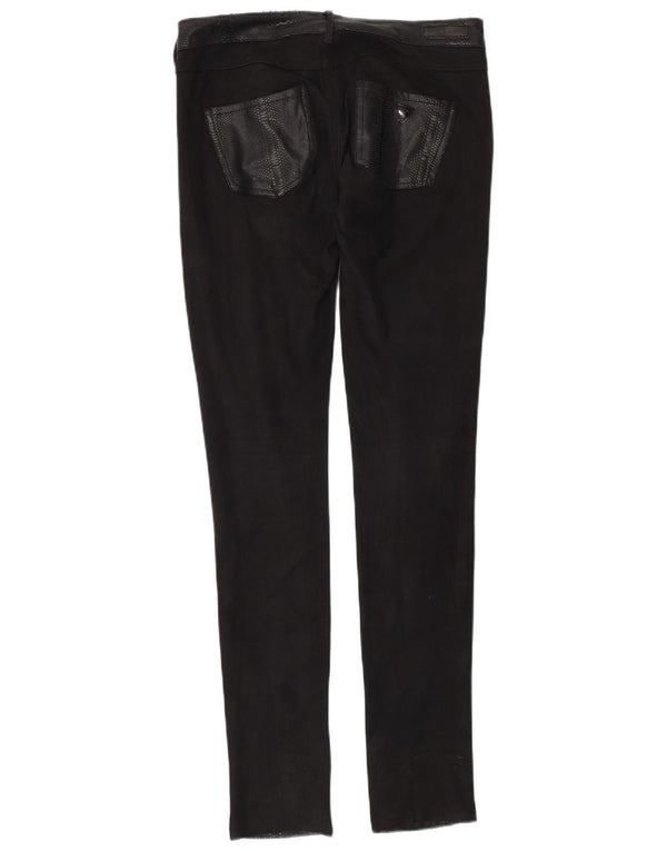 Pantaloni skinny da donna in ecopelle Guess W28 L34 stampa animalier nera