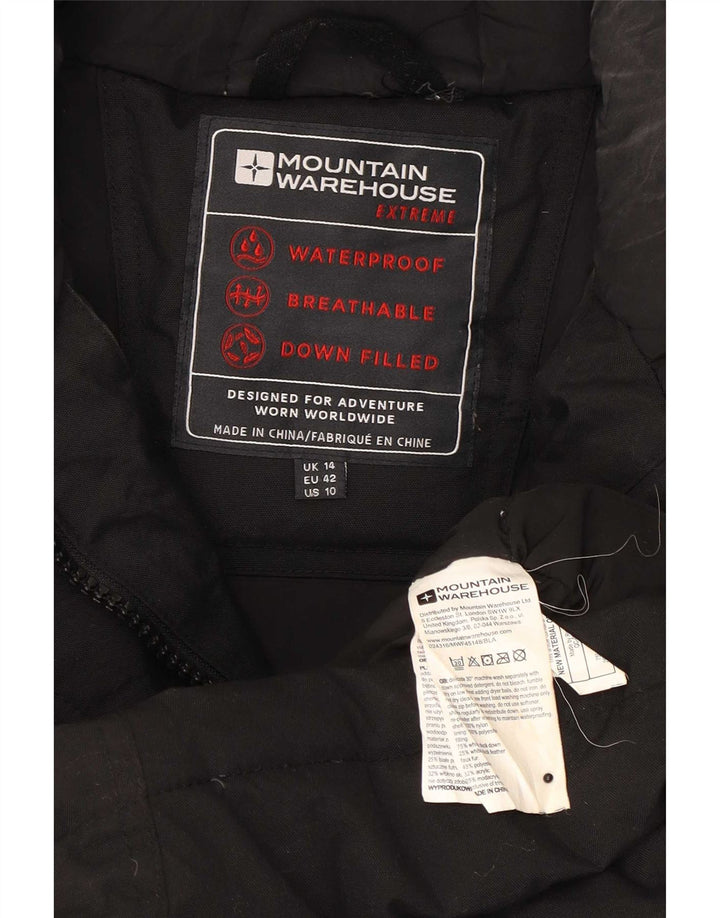 Cappotto imbottito con cappuccio da donna Mountain Warehouse UK 14 grande poliestere nero