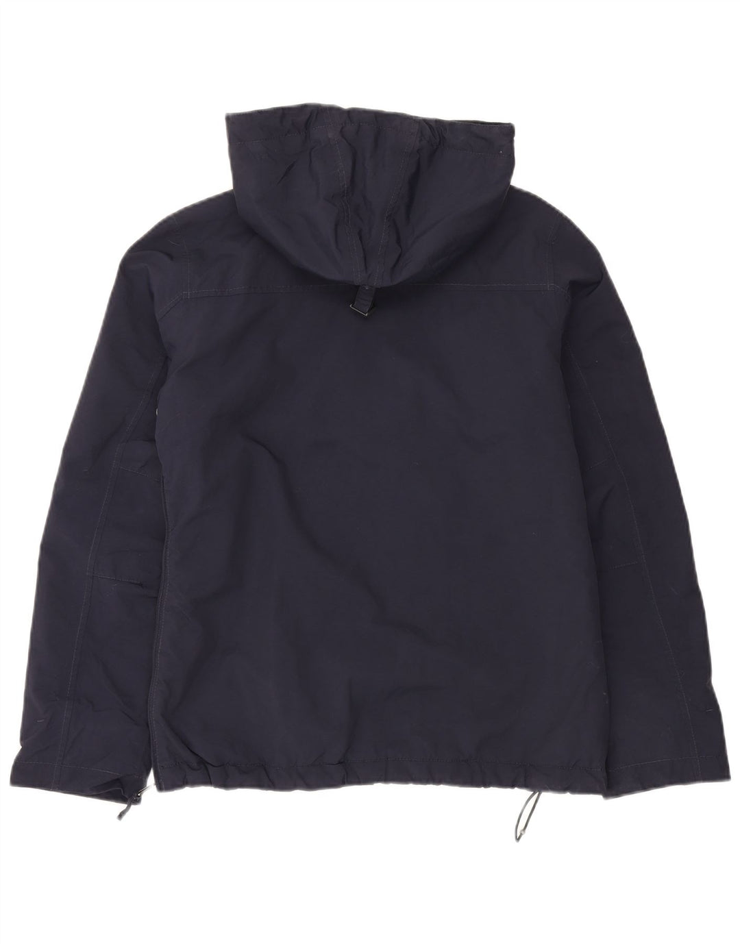 Giacca anorak grafica da uomo con cappuccio Napapijri UK 40 Large blu navy in poliammide