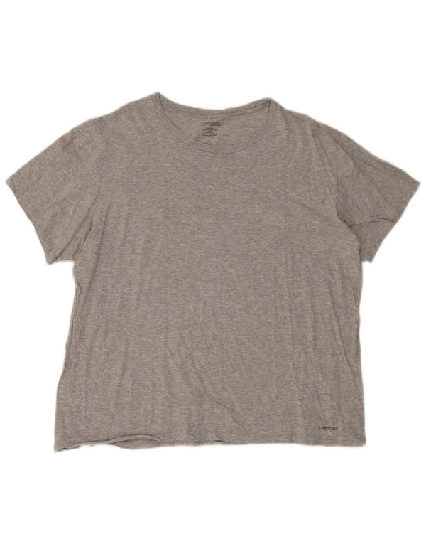 T-shirt Calvin Klein da uomo dalla vestibilità classica, grande, grigia screziata