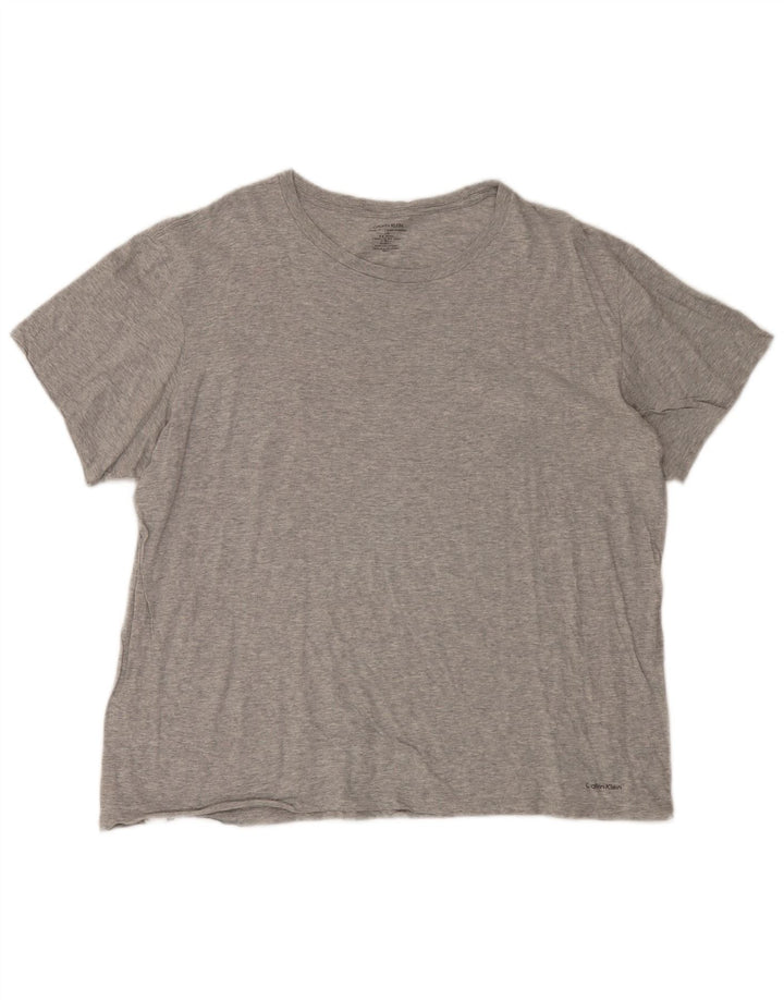 T-shirt Calvin Klein da uomo dalla vestibilità classica, grande, grigia screziata
