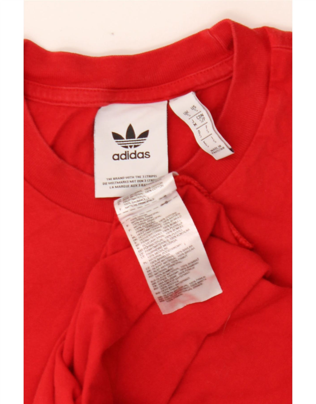 ADIDAS Mens Graphic T-Shirt Top Small Red Cotton Vintage Adidas and Second-Hand Adidas from Messina Hembry 