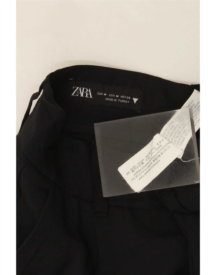 Pantaloni chino a gamba larga da donna Zara medi W28 L29 modal nero