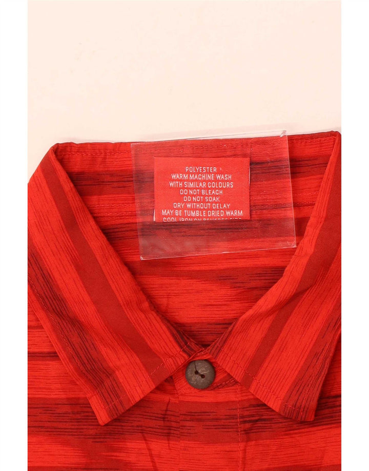 Camicia a maniche corte da uomo Lowes grande hawaiana in poliestere floreale rosso