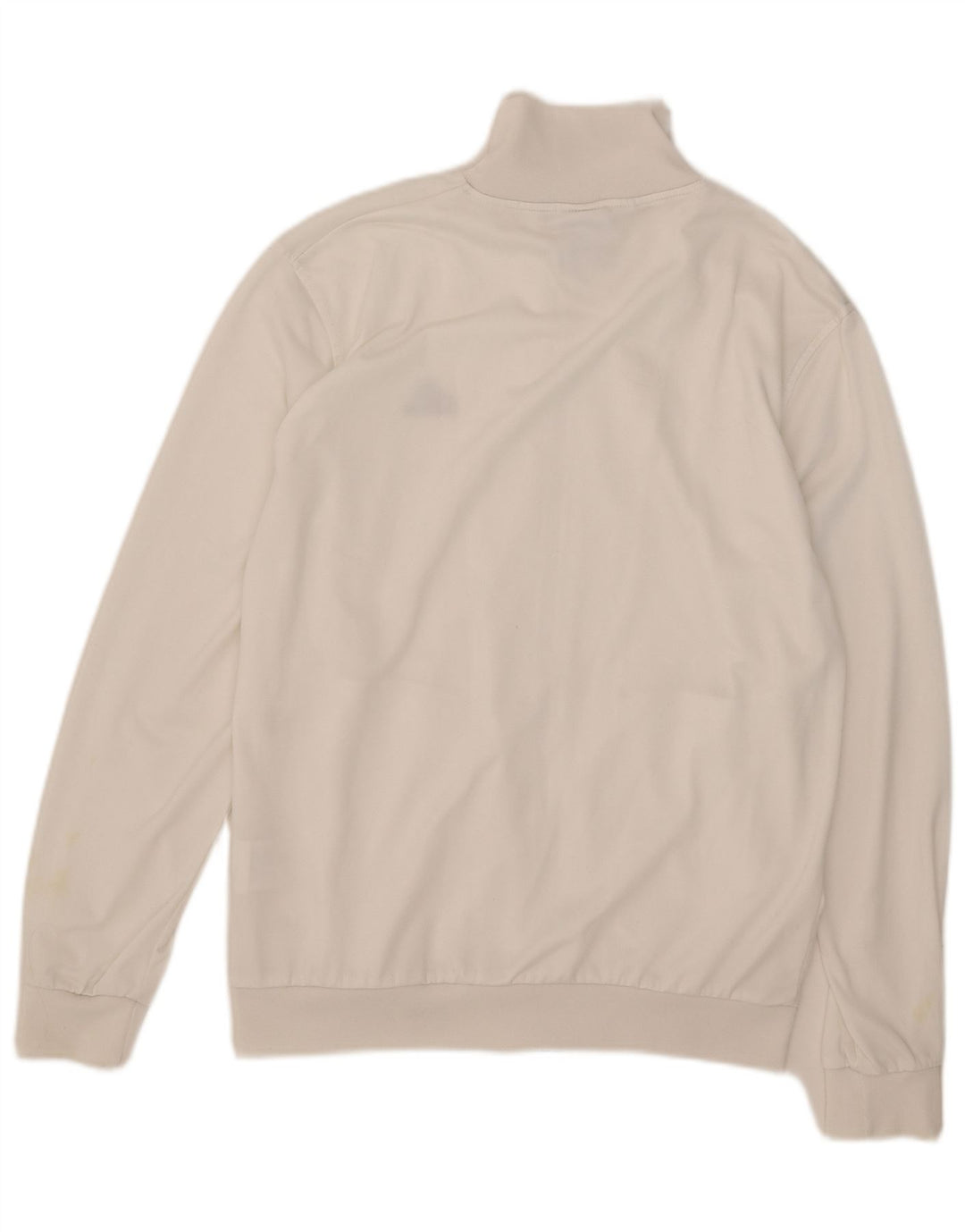 Giacca da ginnastica da uomo Adidas Large bianca in poliestere