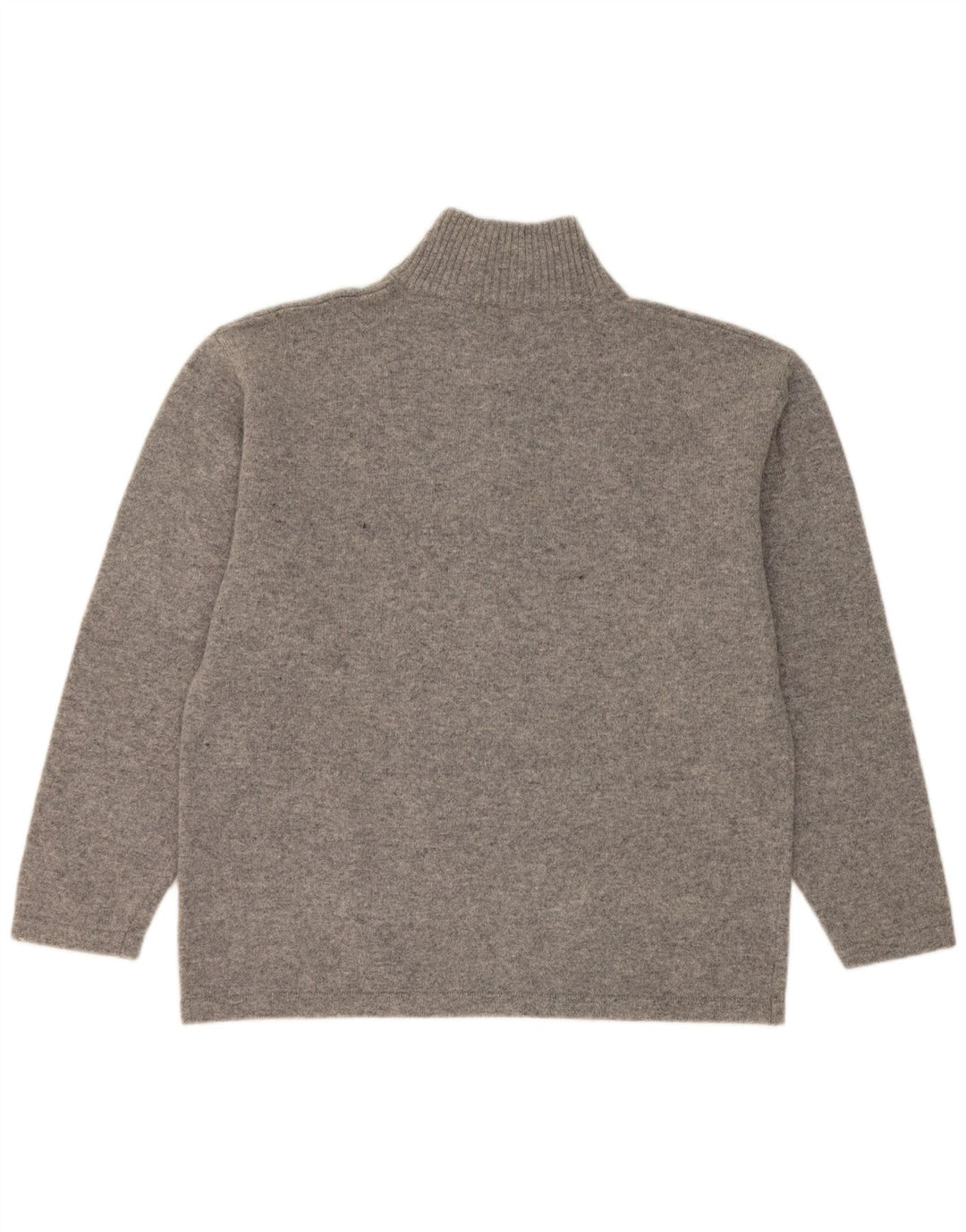 Maglione Kappa da uomo con zip e collo 2XL in lana vergine screziata grigia