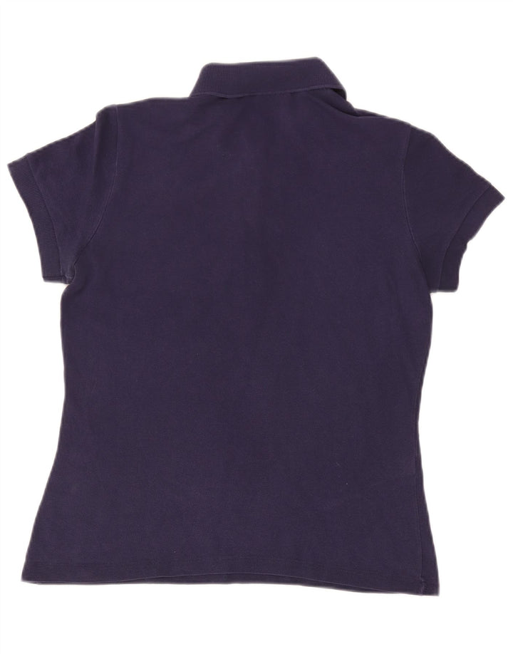 Polo da donna Lacoste taglia 42 grande in cotone blu navy