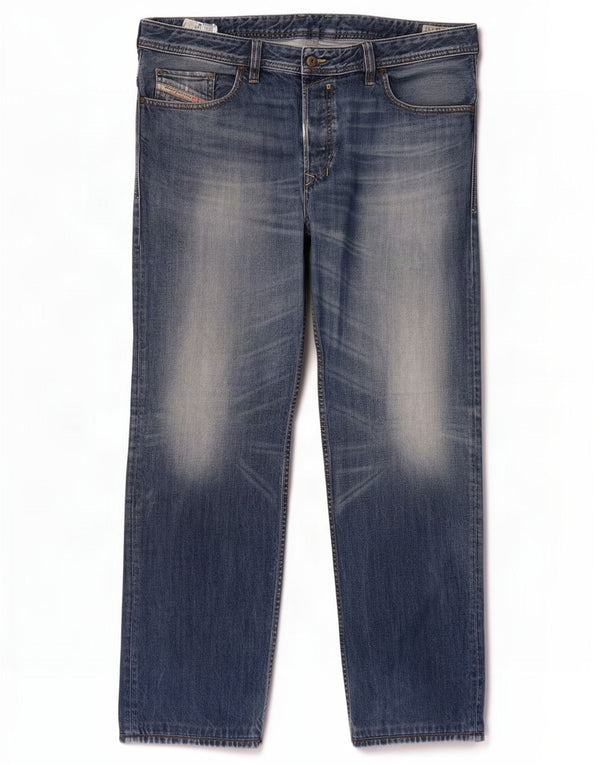 Jeans dritti slim regolari da uomo Diesel Safado W38 L34 cotone blu