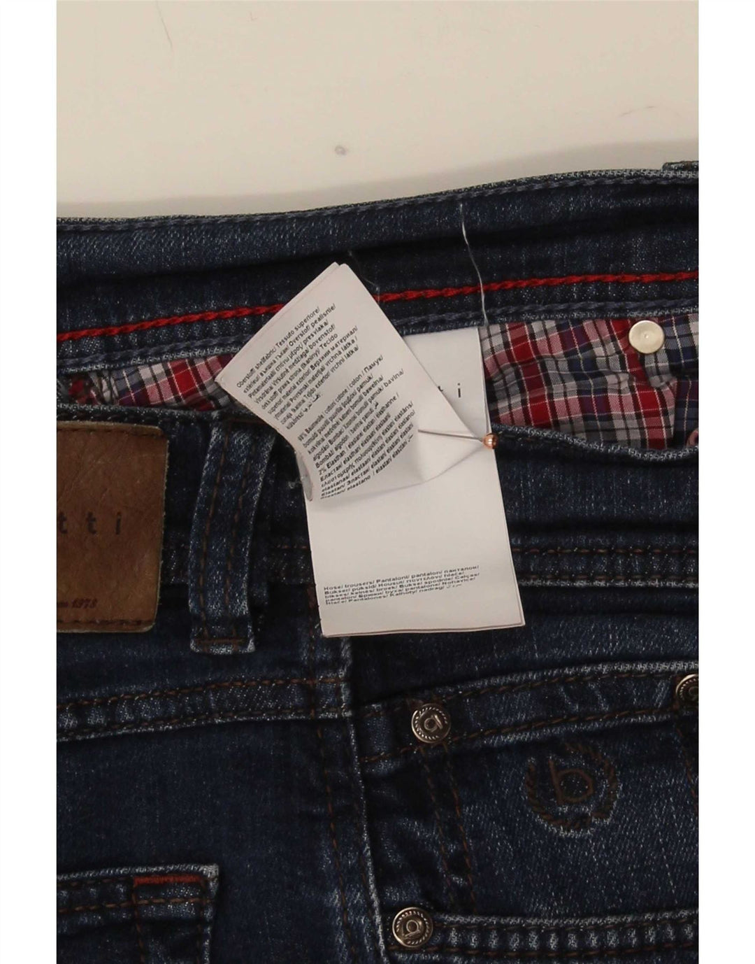 Jeans dritti Bugatti da uomo Nevada W36 L32 cotone blu navy