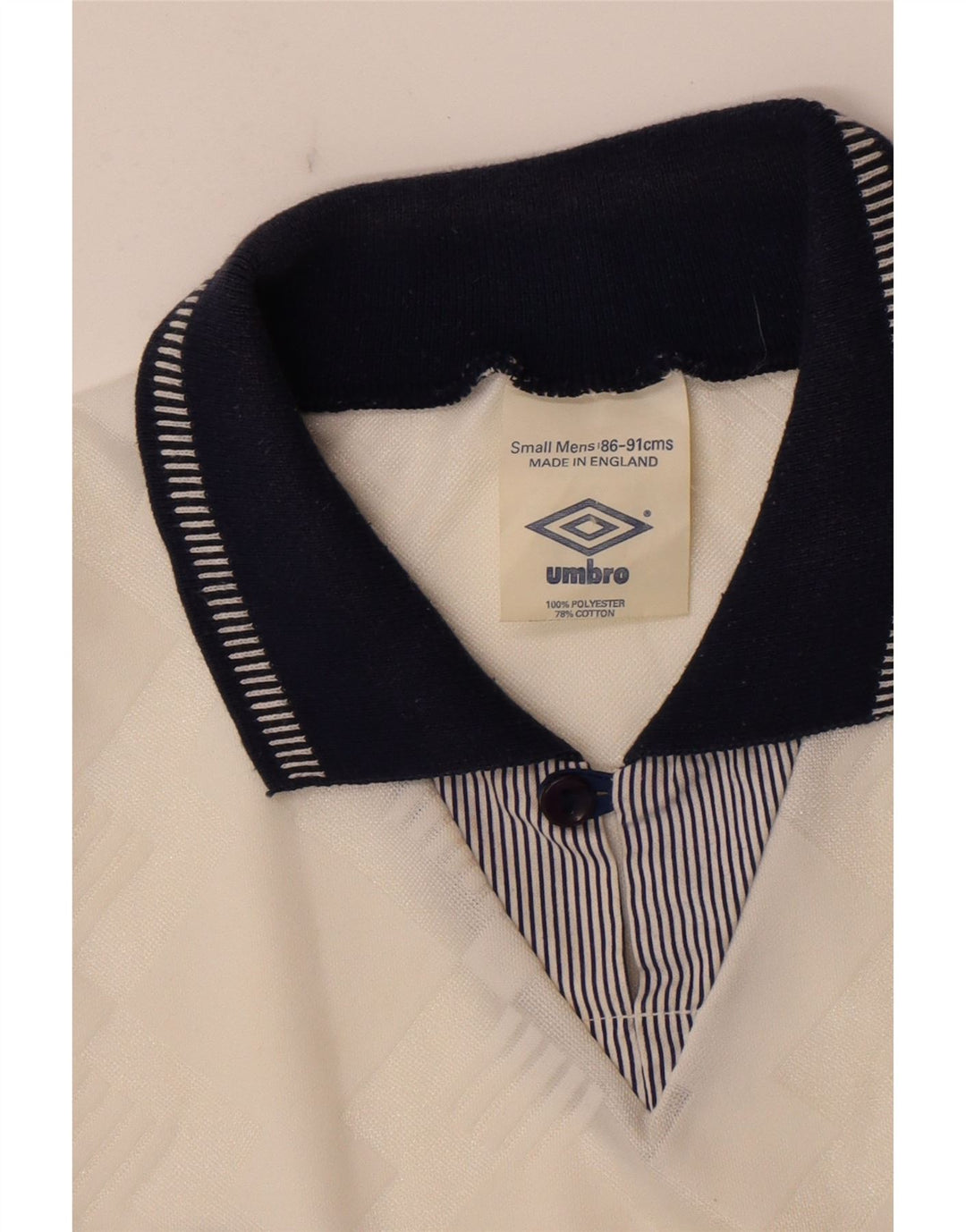 Umbro Maglia da Uomo Inghilterra 1990-1992 Grafica Top Piccola Sportiva Bianca