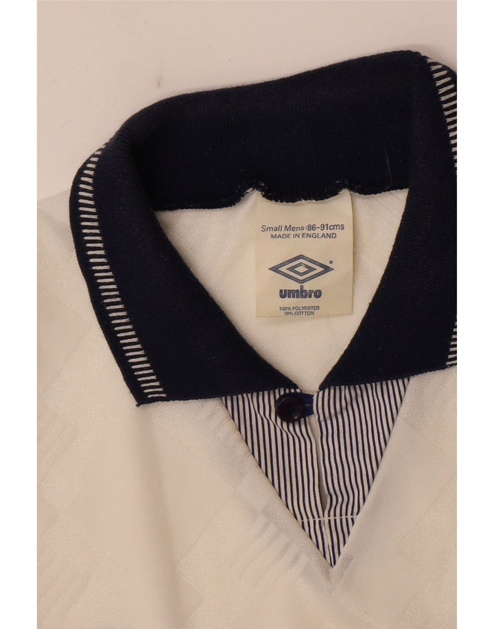 Umbro Maglia da Uomo Inghilterra 1990-1992 Grafica Top Piccola Sportiva Bianca