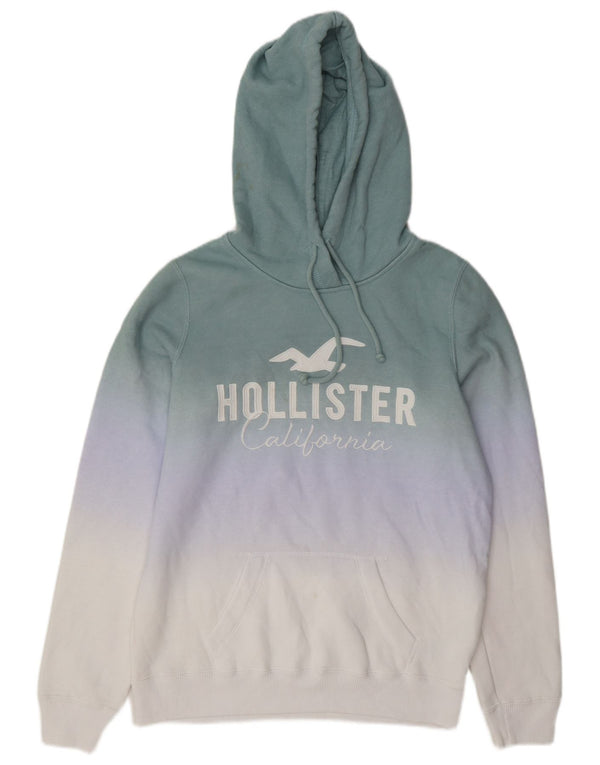 Felpa con cappuccio da donna Hollister UK 14 Cotone color block grigio medio