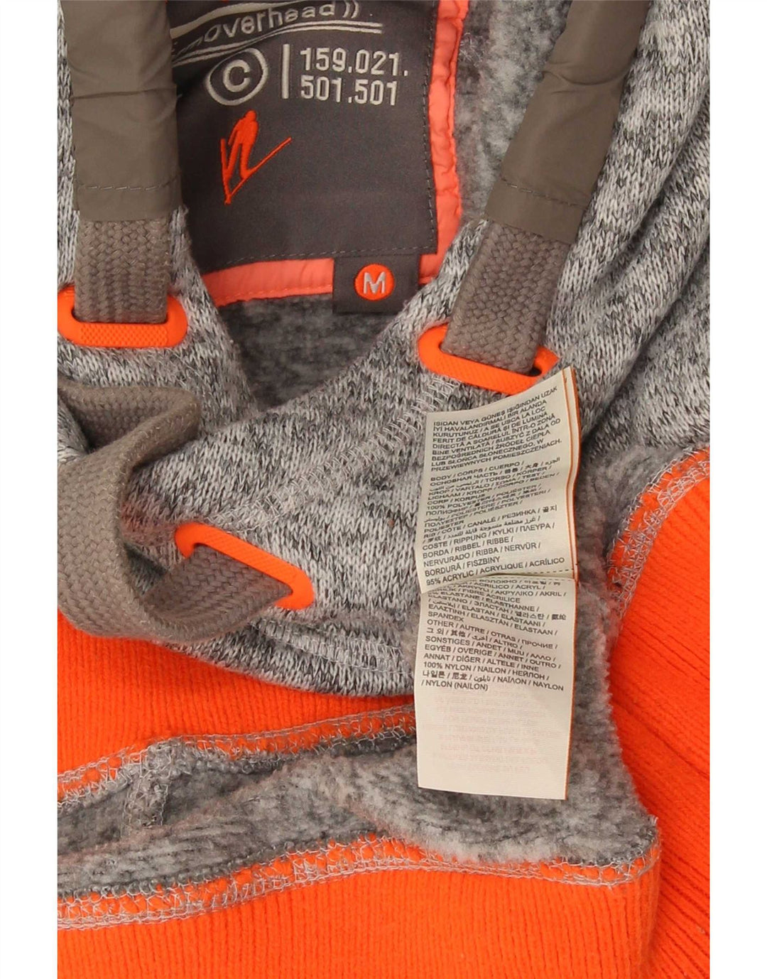 Maglione con cappuccio da uomo Superdry Poliestere chiazzato grigio medio