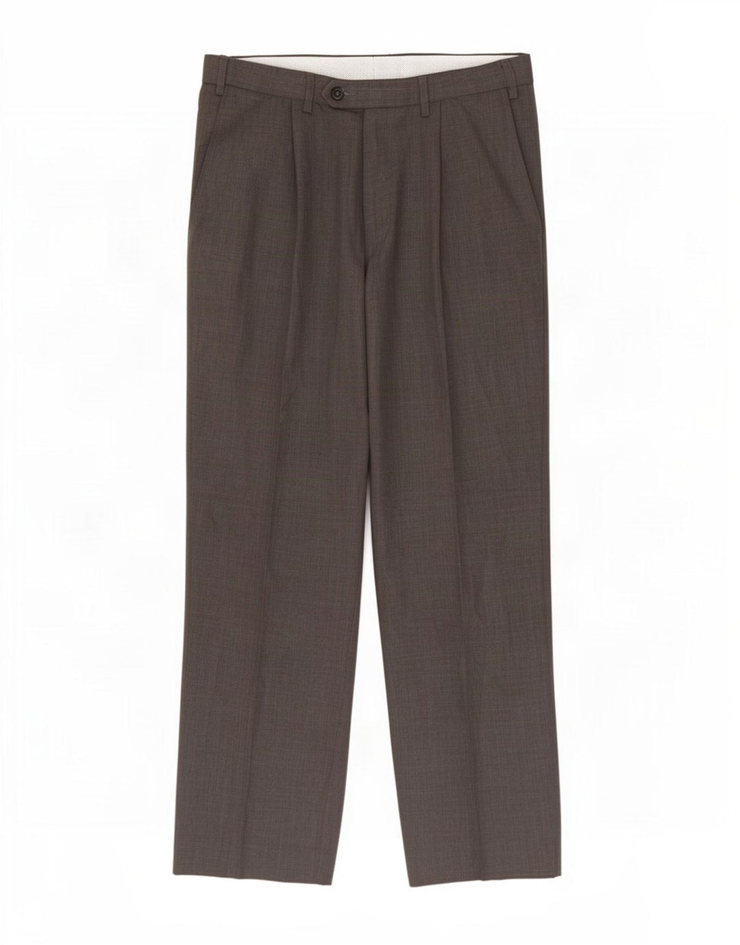 Pantaloni da abito con pegging da uomo Marks & Spencer W32 L29 poliestere grigio