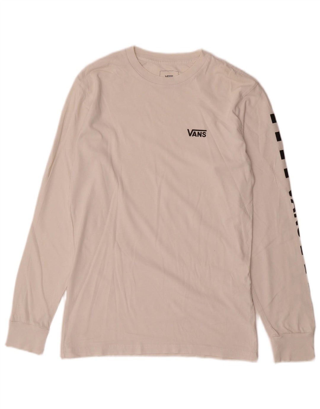 Top da uomo Vans con vestibilità classica, grafica, manica lunga, piccolo, cotone bianco