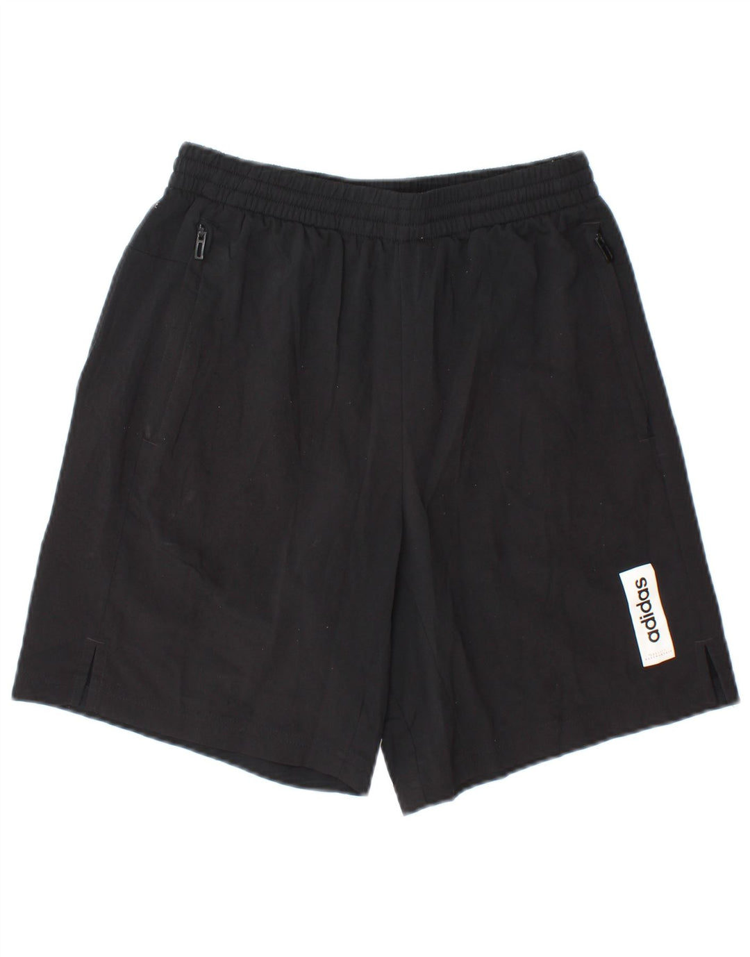 Pantaloncini sportivi Adidas da uomo piccoli in poliestere nero
