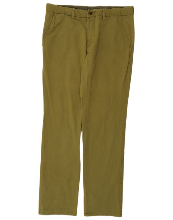 Gant Pantaloni chino dritti a vita bassa Soho da uomo W34 L32 in cotone verde