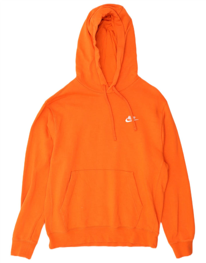 Felpa con cappuccio da uomo Nike in cotone arancione medio