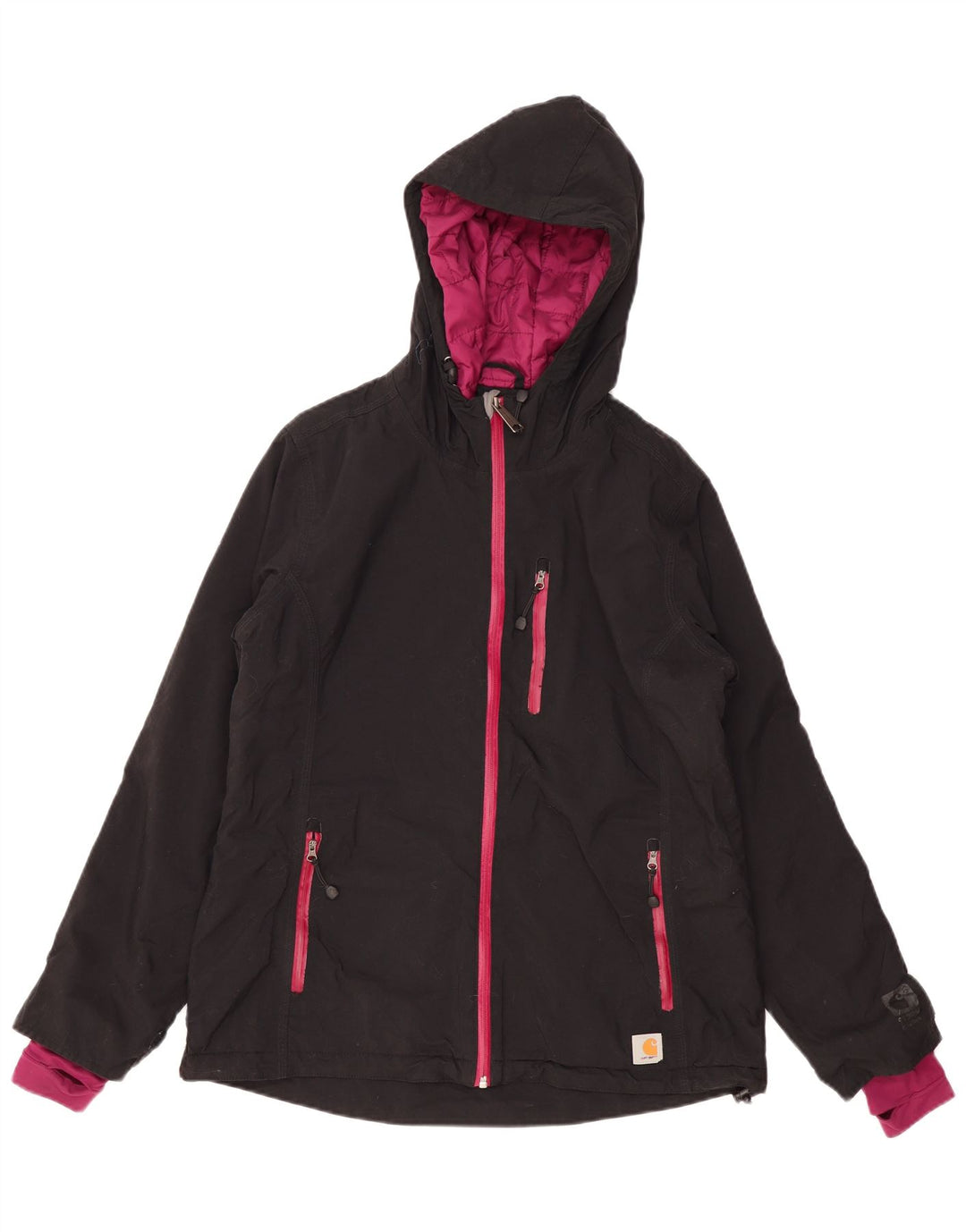 Giacca a vento con cappuccio da donna Carhartt US 8/10 poliestere nero medio