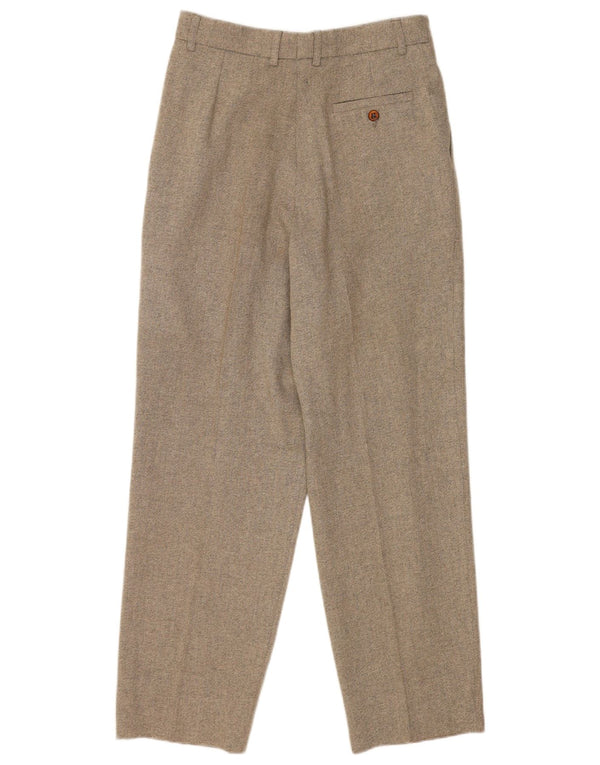 Pantaloni da abito vintage da uomo con pedge IT 46 Small W28 L28 Lana grigia