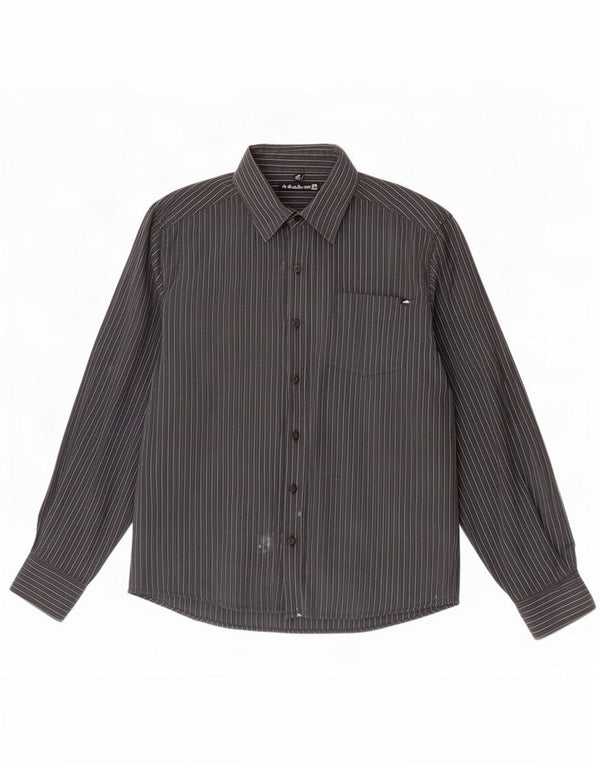 Camicia grafica da uomo Quiksilver Gessato medio nero