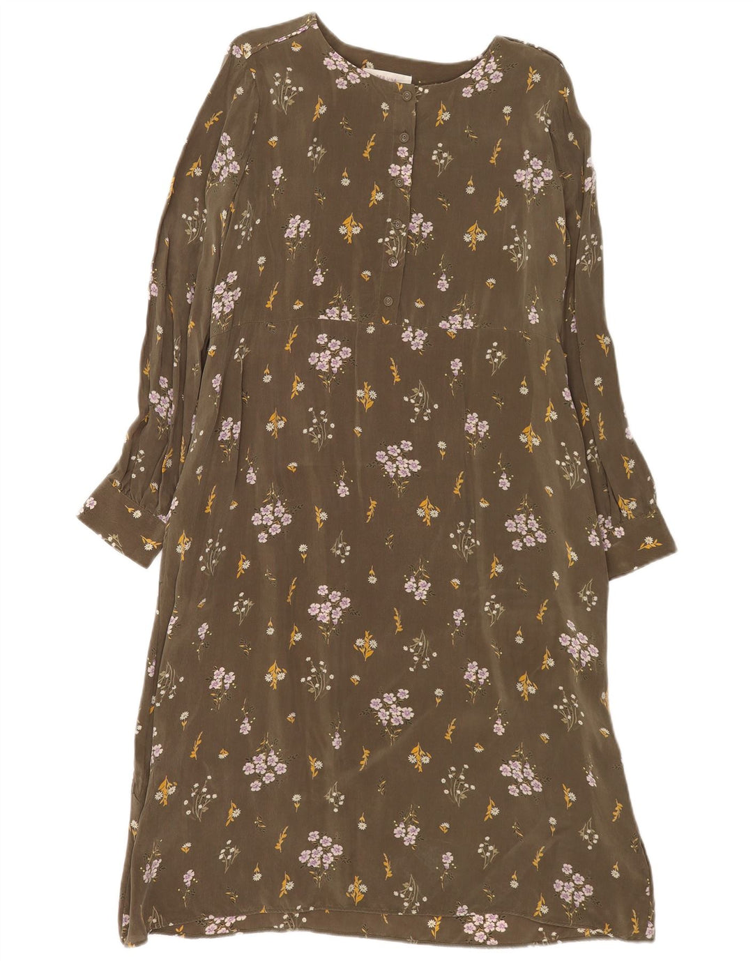 Abito a trapezio a maniche lunghe Marks & Spencer da donna Per Una UK 14 Large Verde