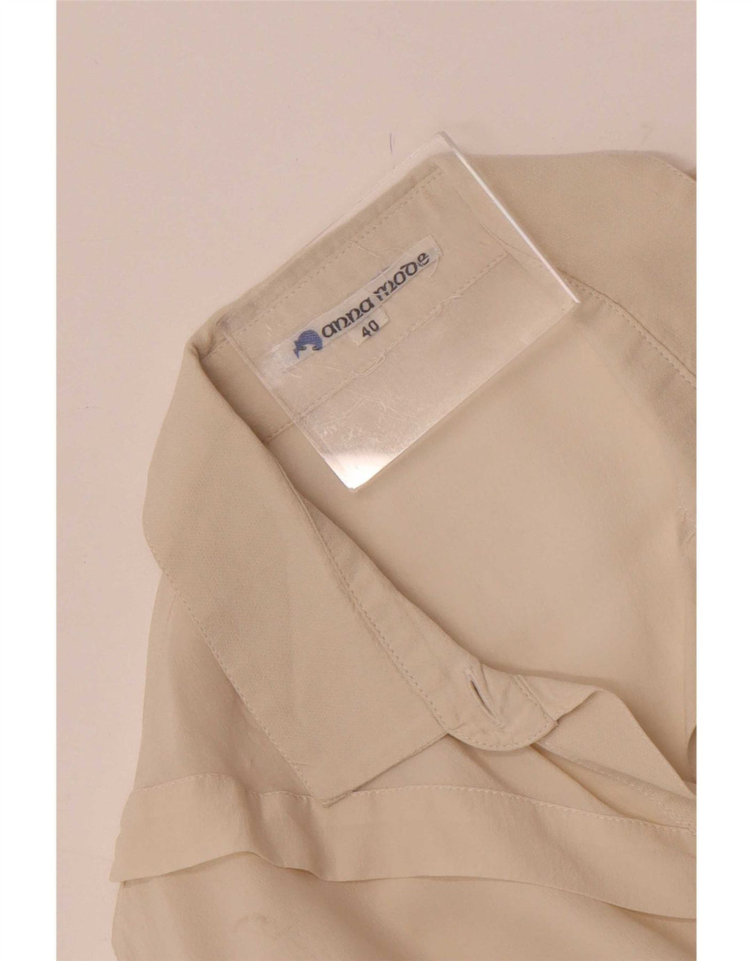 Camicetta camicia vintage da donna IT 40 piccola bianco sporco