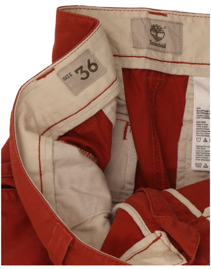 Pantaloncini cargo da uomo Timberland W36 grandi in cotone rosso