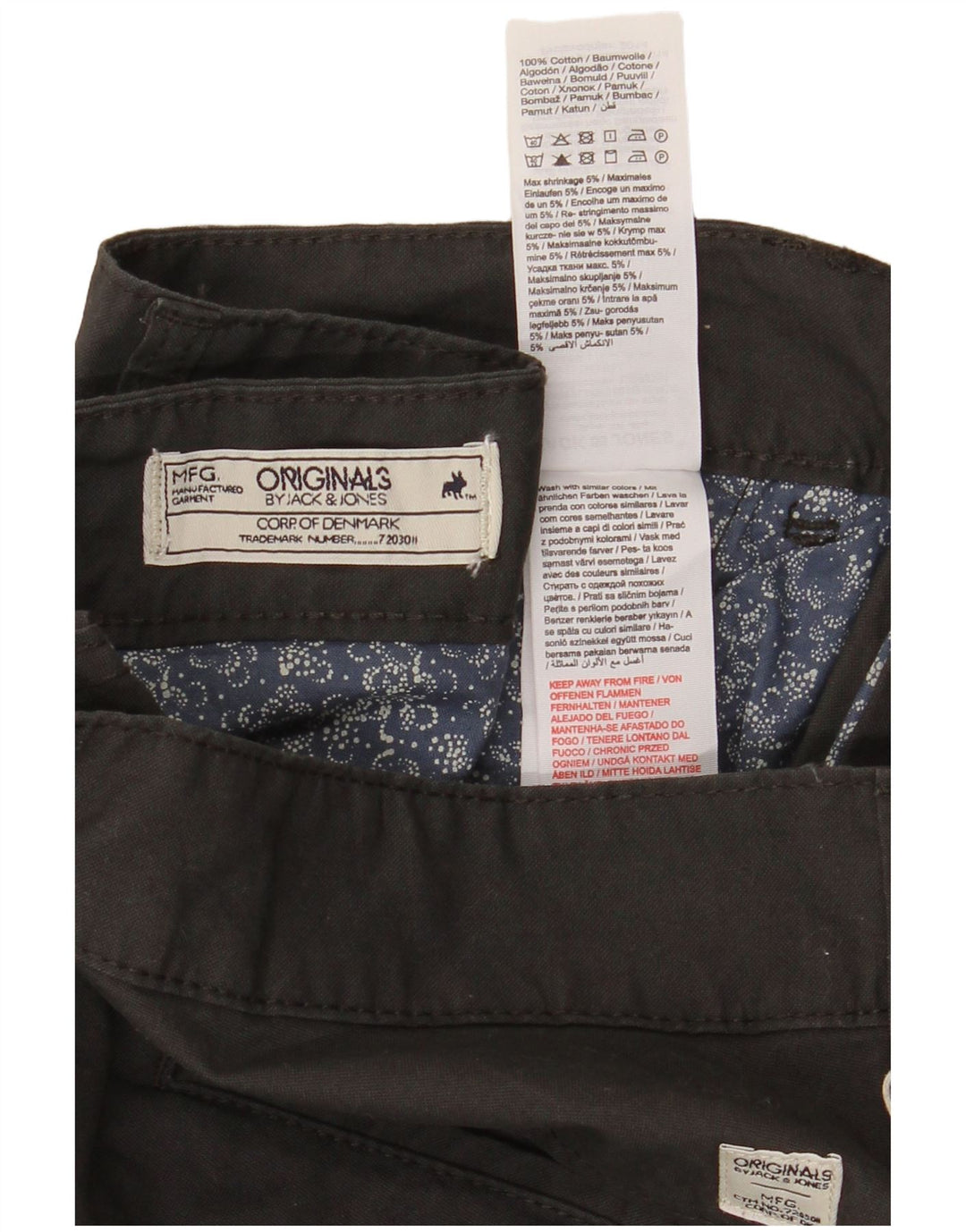 JACK & JONES Pantaloncini chino vestibilità regolare da uomo W36 grandi in cotone nero